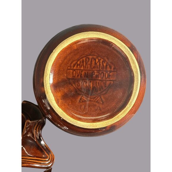 Vtg Marcrest Daisy Dot Brown Stoneware Covered Casserole Dish Warming Stand 8.5” - Picture 7 of 7